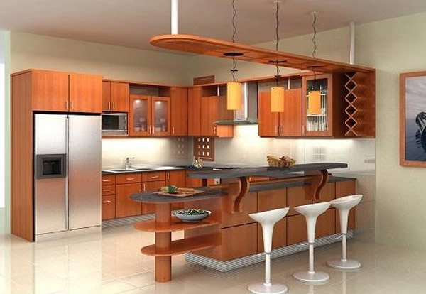 Tủ bếp có quầy Bar
